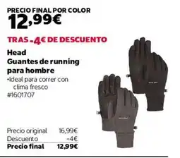 Costco Head - guantes de running para hombre oferta