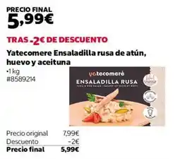 Costco Yatecomere ensaladilla rusa de atún, huevo y aceituna oferta