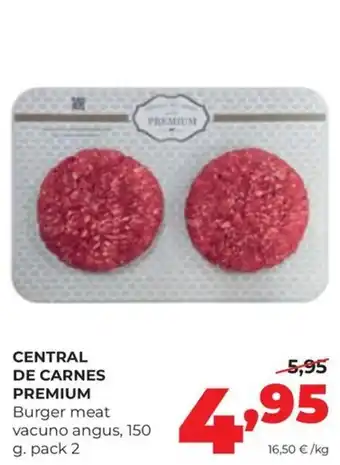 Central de Carnes Premium burger meat vacuno angus