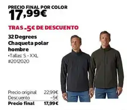 Costco 32 degrees chaqueta polar hombre oferta