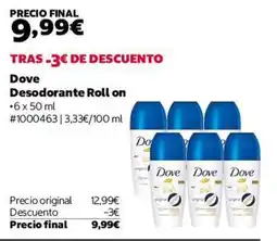 Costco Dove - desodorante roll on oferta