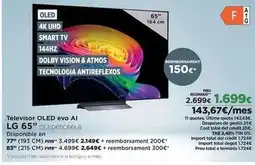 El Corte Inglés Lg - televisor oled evo 65 oferta