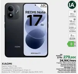 El Corte Inglés Xiaomi - redmi note 17 5g oferta