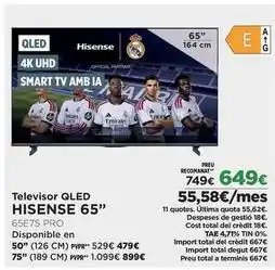 El Corte Inglés Hisense - televisor qled 65 oferta