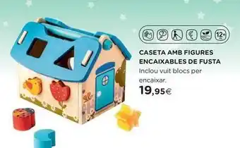 Caseta amb figures encaixables de fusta