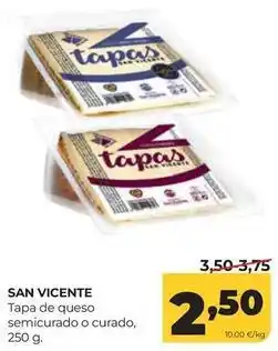 Alimerka San vicente - tapa de queso semicurado o curado oferta
