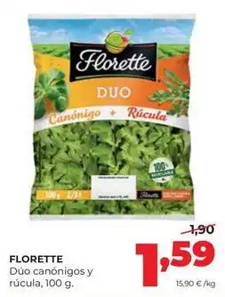 Alimerka Florette - dúo canónigos y rúcula oferta