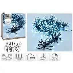 BricoCentro Guirnalda 1152 leds exterior 8 funciones 8,4m - blanco frío oferta
