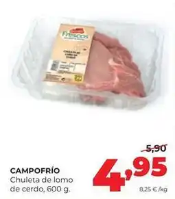 Alimerka Campofrío - chuleta de lomo de cerdo oferta