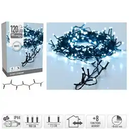 BricoCentro Guirnalda 120 led interior/exterior 8f 9m - blanco frío oferta