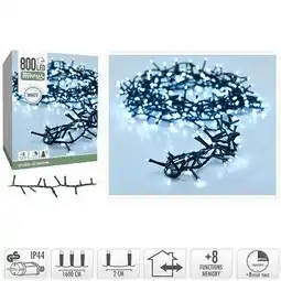BricoCentro Guirnalda 800 led interior/exterior 8 funciones 16m - blanco frío oferta