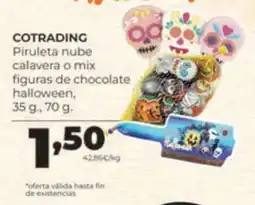 Alimerka Cotradining piruleta nube calavera o mix figuras de chocolate halloween oferta