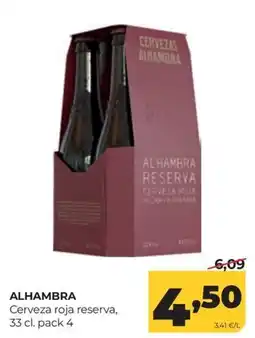 Alimerka Alhambra cerveza roja reserva oferta