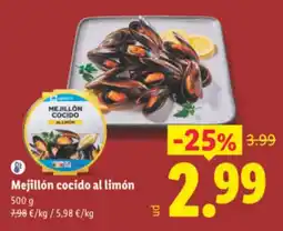 Lidl HARBOC mejillón cocido al limón oferta