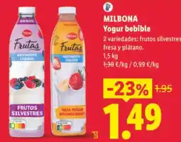 Lidl Milbona yogur bebible oferta
