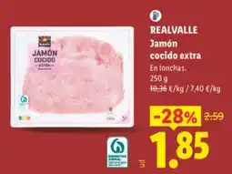 Lidl Realvalle jamón cocido extra oferta