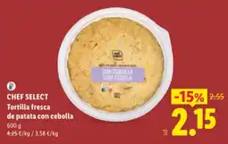 Lidl Chef Select tortilla fresca de patata con cebolla oferta