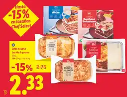 Lidl Chef Select lasaña 5 quesos oferta