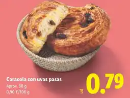 Lidl Caracola con uvas pasas oferta