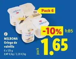 Lidl Milbona griego de vainilla oferta