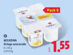 Lidl Milbona griego azucarado oferta