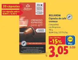 Lidl Bellarom Cápsulas de café cremoso oferta