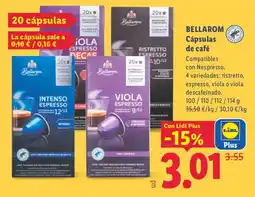 Lidl Bellarom Cápsulas de café oferta