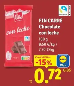 Lidl Fin Carré chocolate con leche oferta