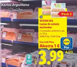Lidl Ocean Sea lomos de salmón marinados oferta