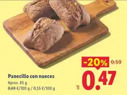 Lidl Panecillo con nueces oferta