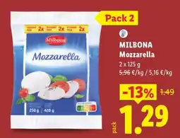 Lidl Milbona Mozzarella oferta