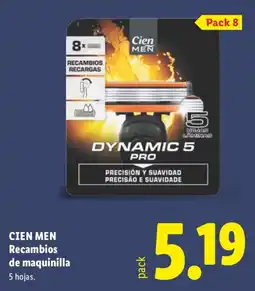 Lidl Cien Men recambios de maquinilla oferta