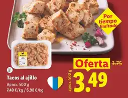Lidl Pollo tacos al ajillo oferta