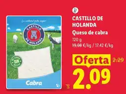 Lidl Castillo de Holanda Queso de cabra oferta