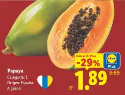 Lidl Papaya oferta