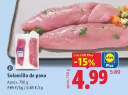 Lidl Lidl solomillo de pavo oferta