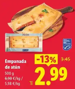 Lidl Ahm empanada de atún oferta