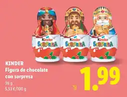 Lidl Kinder Figura de chocolate con sorpresa oferta