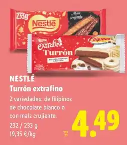 Lidl Nestlé Turrón extrafino oferta