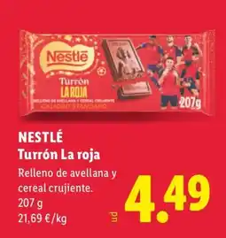 Lidl Nestlé Turrón La roja oferta