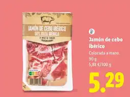 Lidl Jamón de cebo ibérico oferta
