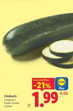 Lidl Calabacín oferta