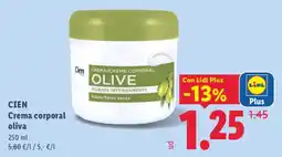 Lidl Cien crema corporal oliva oferta