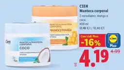 Lidl Cien manteca corporal oferta