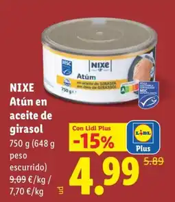 Lidl Nixe atún en aceite de girasol oferta