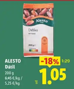 Lidl Alesto Dátiles oferta
