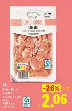 Lidl Lomo Duroc curado oferta