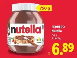 Lidl Ferrero Nutella oferta