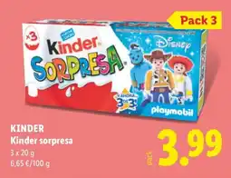 Lidl Kinder kinder sorpresa oferta