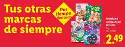 Lidl favorina calendario de adviento oferta